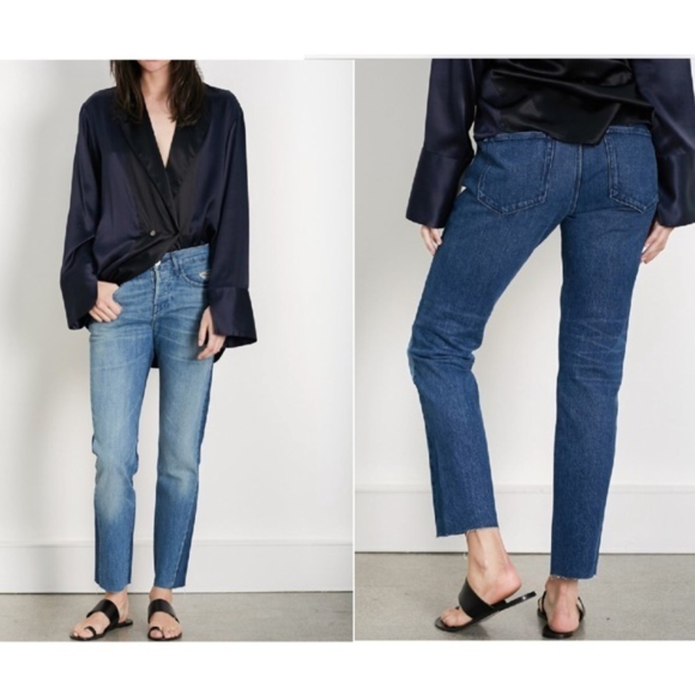3X1 Von 2 Tone Straight Crop Jean Sz 24 Axel Wash